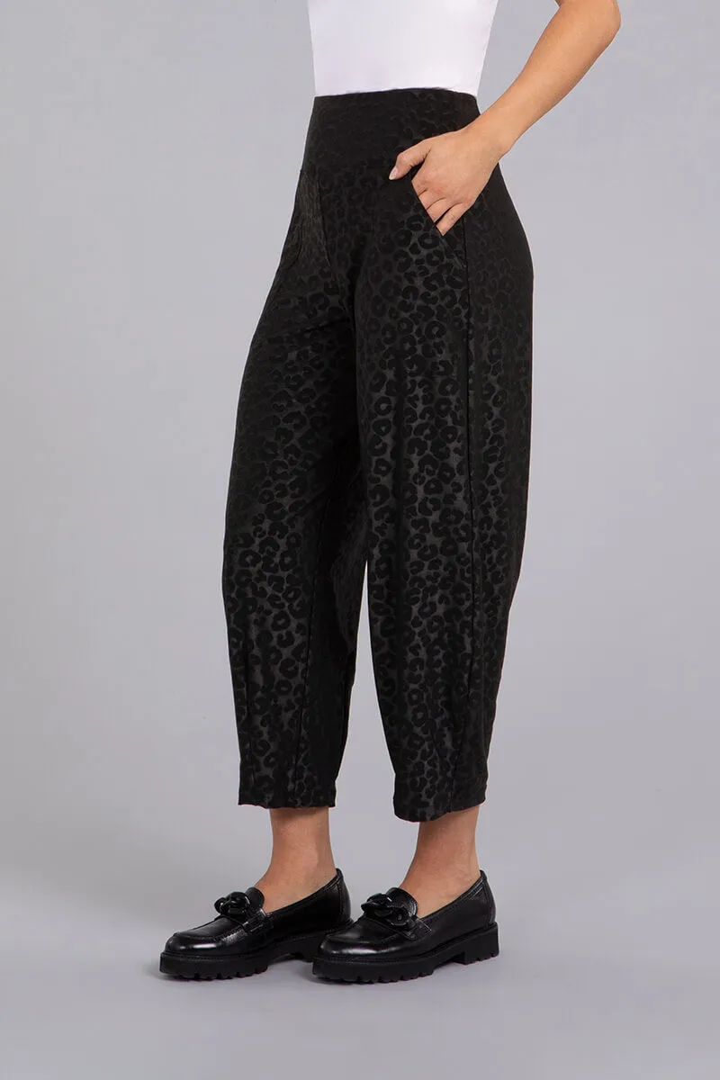 Narrow Lantern Pant | Black Animal Emboss