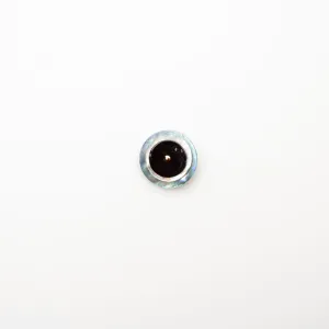 Pearlised Blue, Black & Ivory Round Button - Large