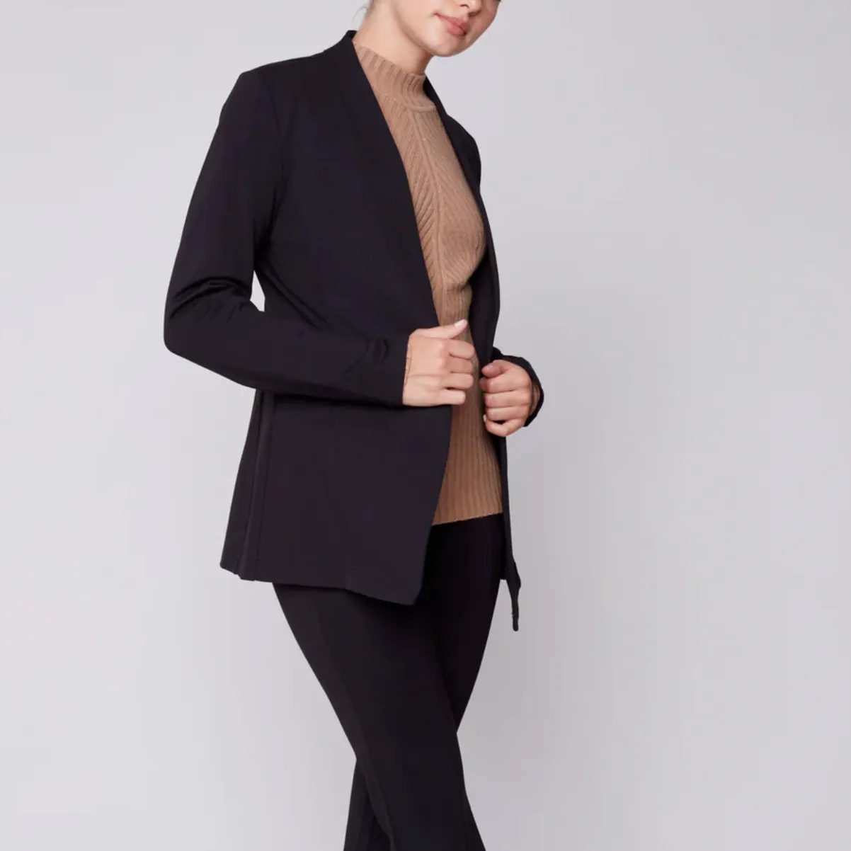 Ponte de Roma Knit Black Blazer