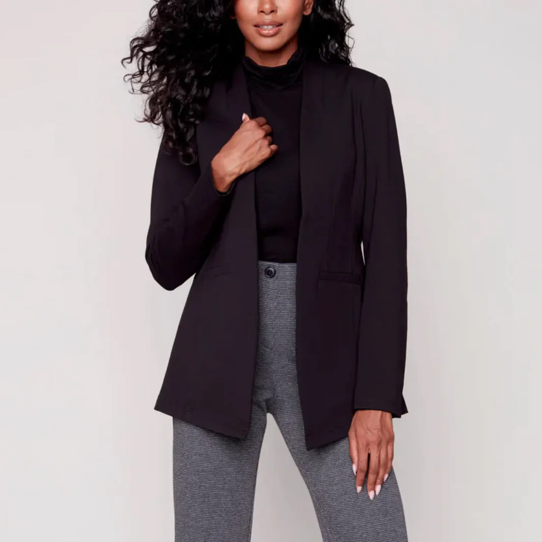 Ponte de Roma Knit Black Blazer