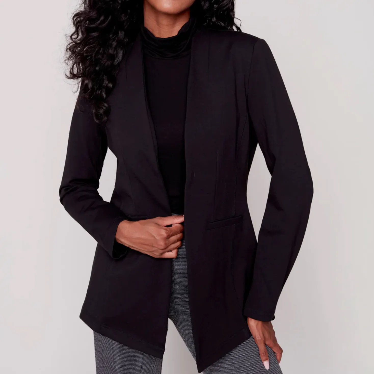 Ponte de Roma Knit Black Blazer