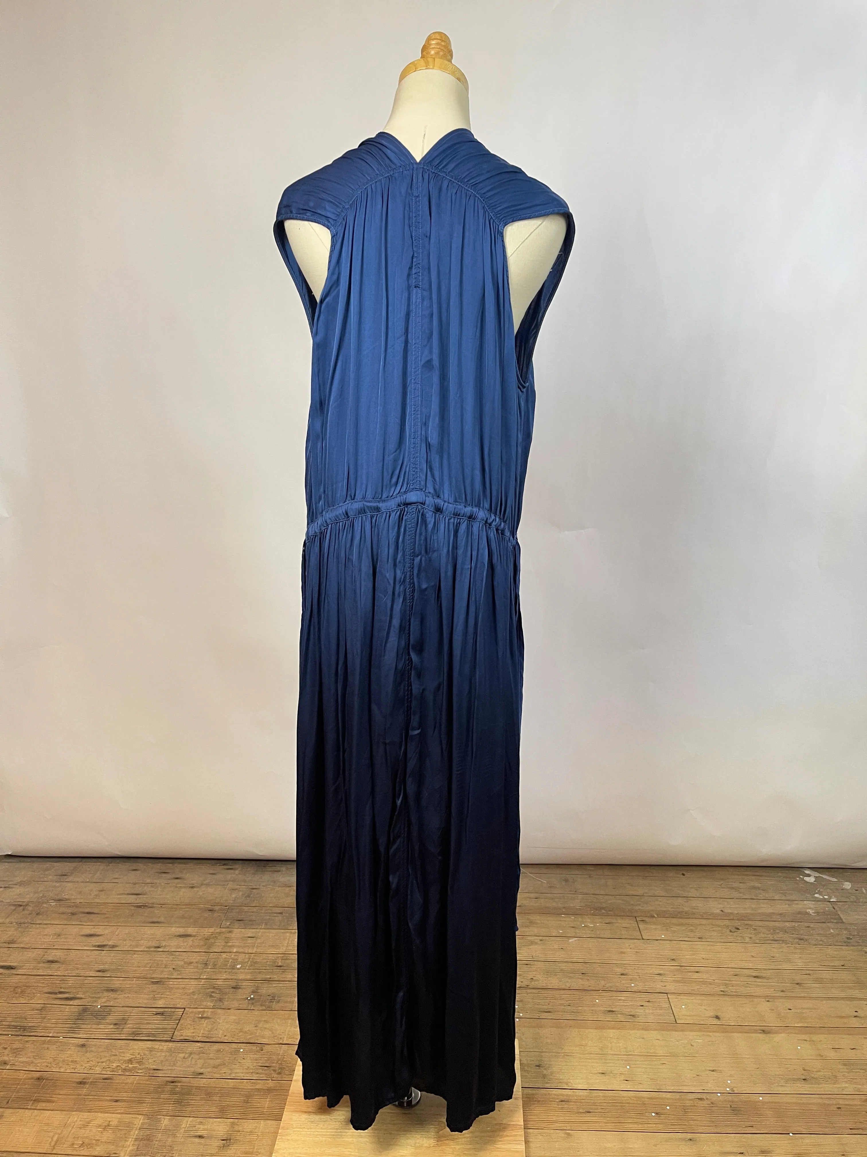 Raquel Allegra Blue Satin Dress (M)