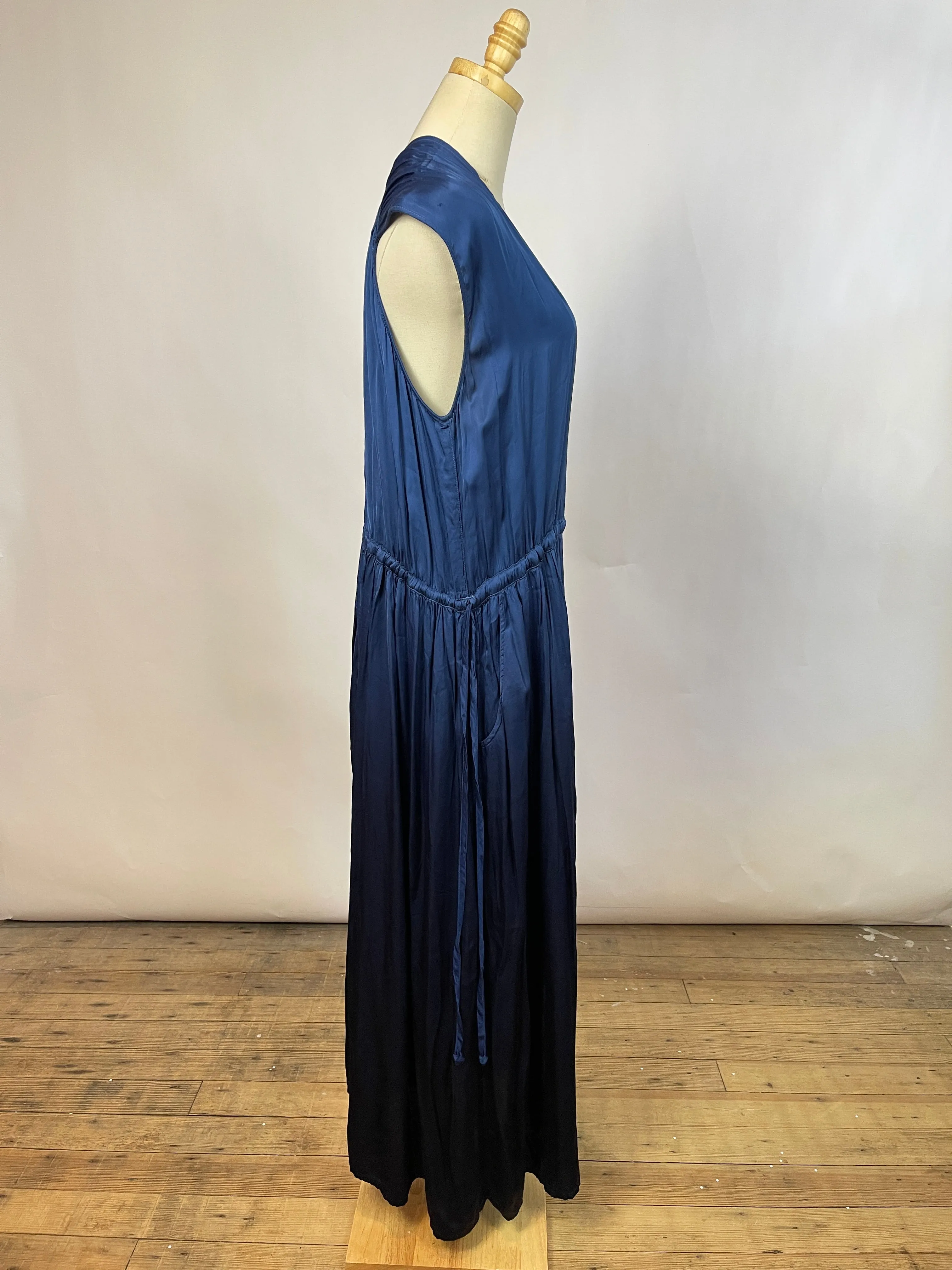 Raquel Allegra Blue Satin Dress (M)