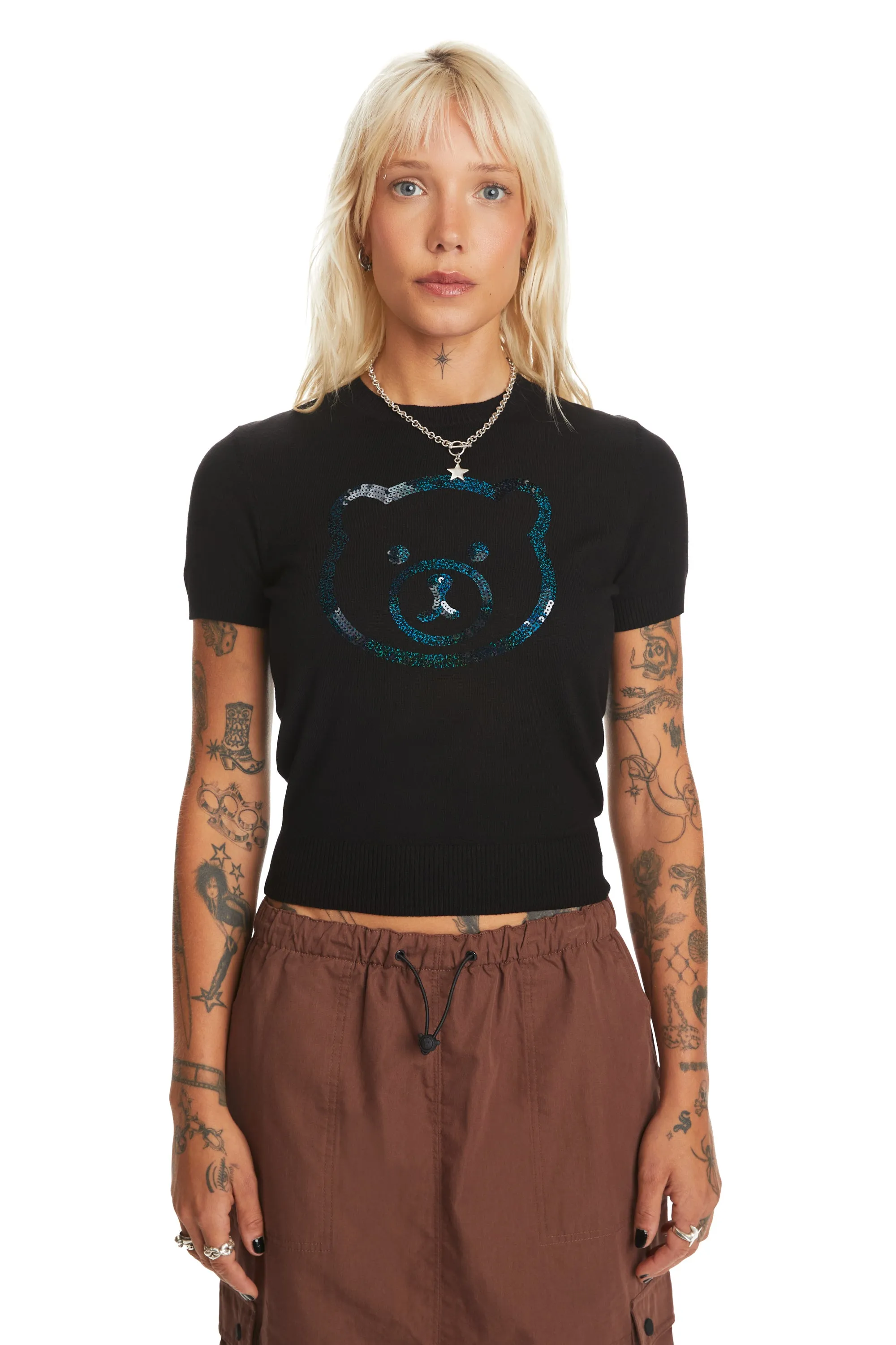 Sequin Bear Top