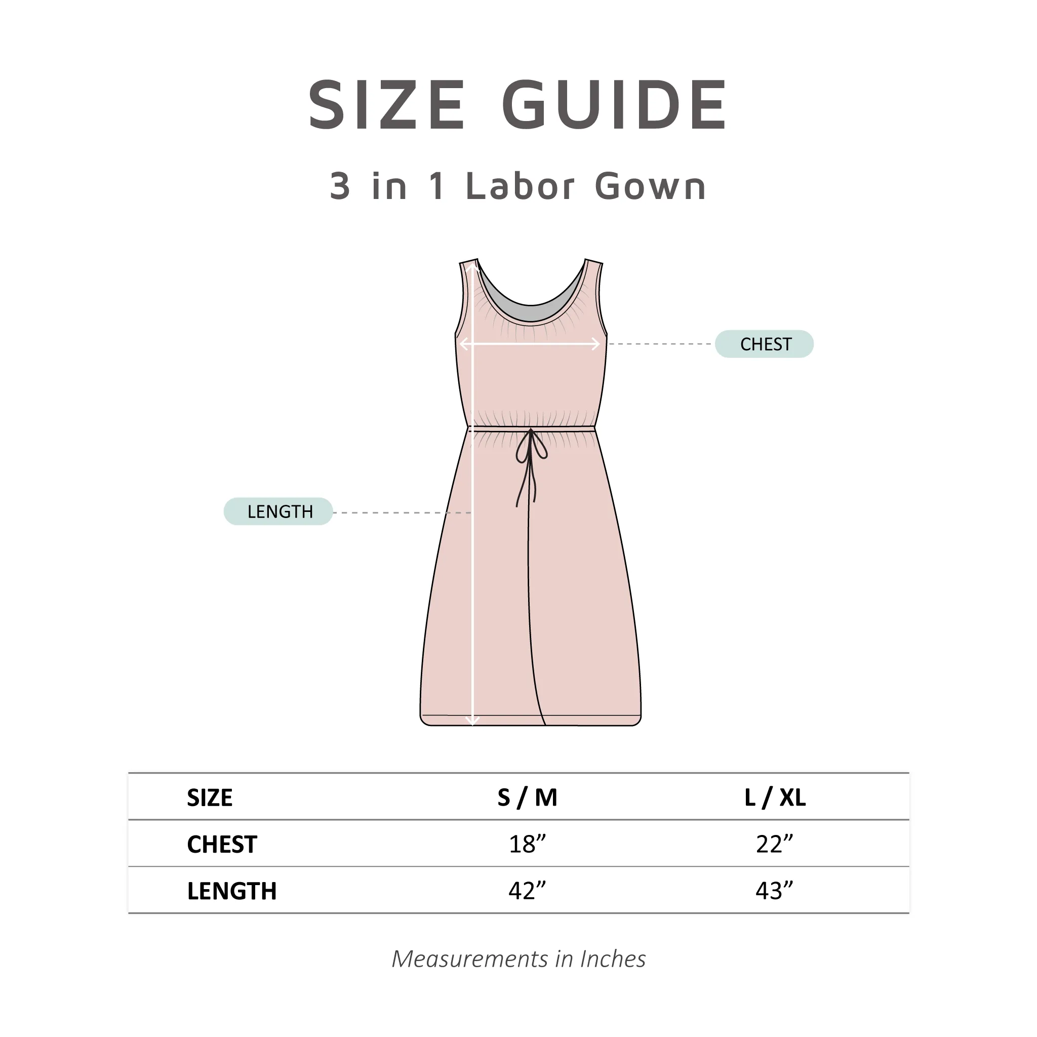 Serra 3 in 1 Labor Gown