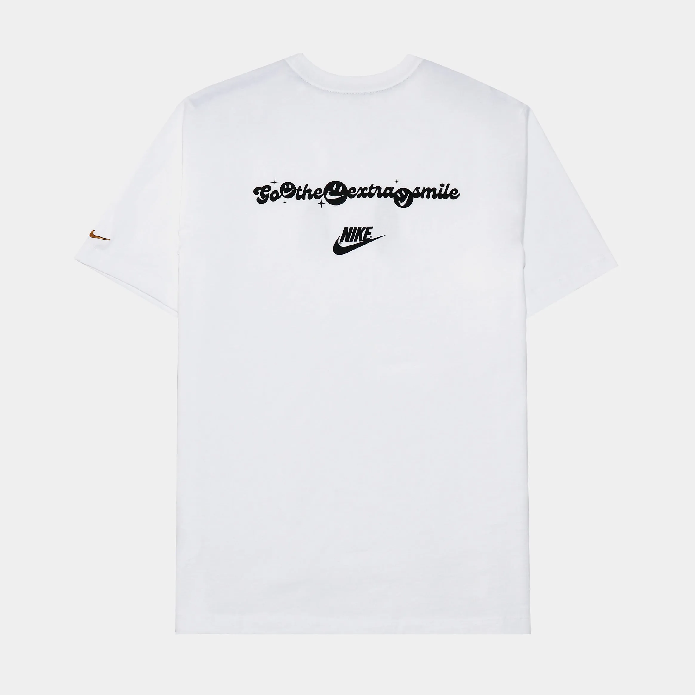 Smile Shirt Sleeve Tee Mens T-Shirt (White)