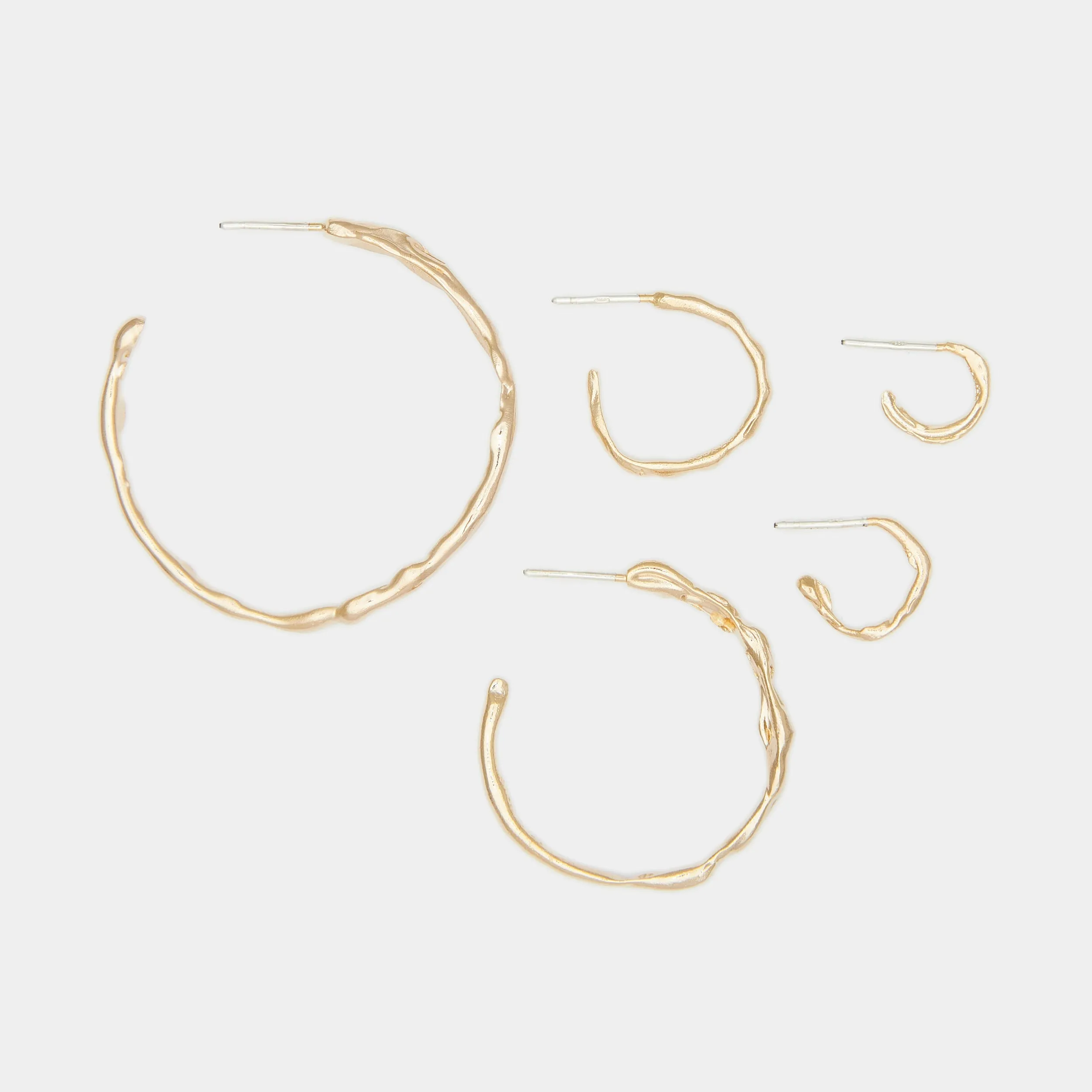 Terra Hoops size M in Gold