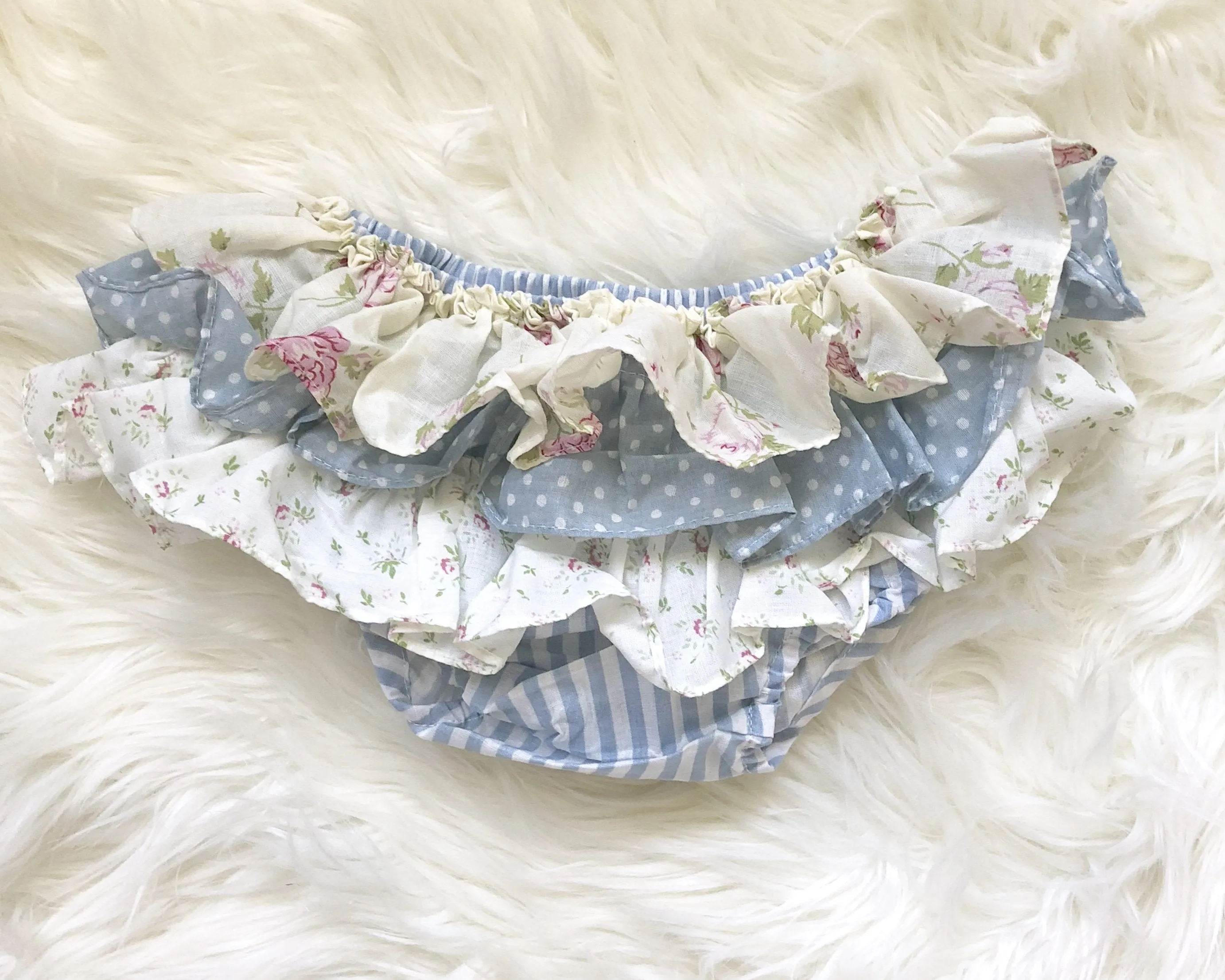 Vintage Ruffle Bloomers - Blue